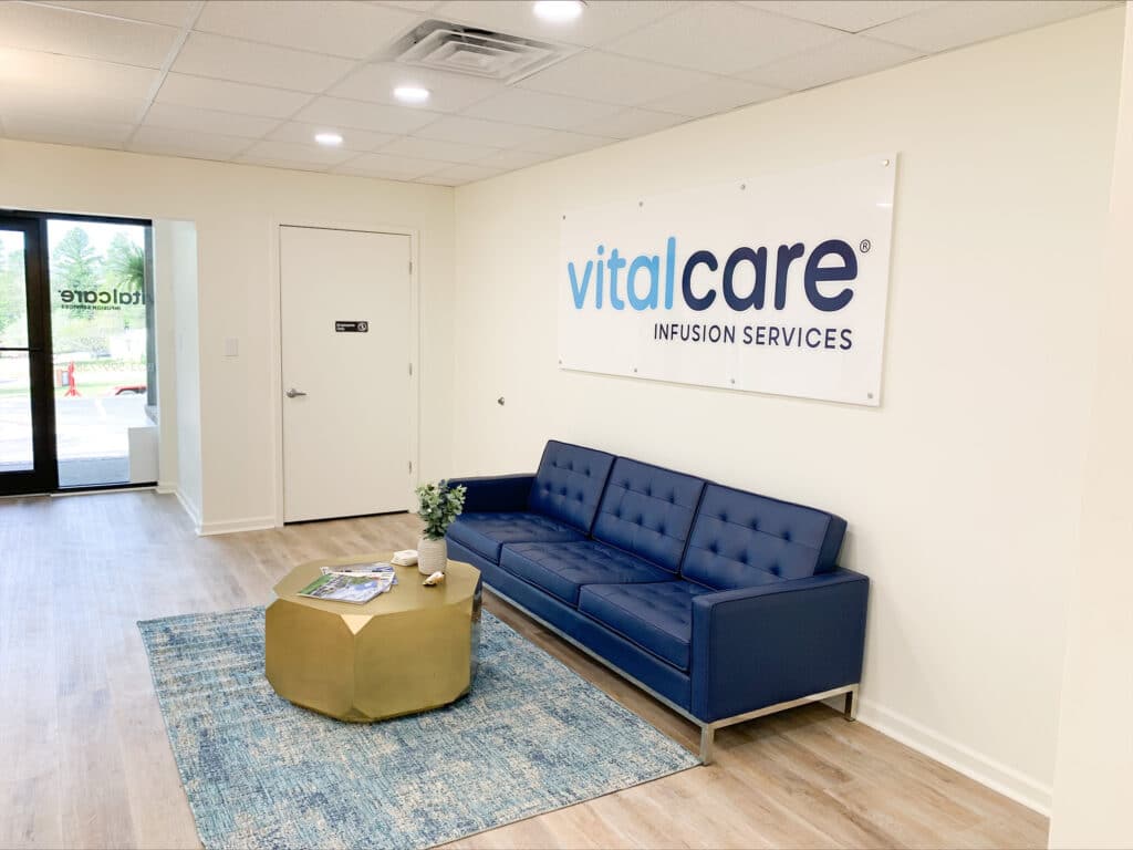 Welcoming waiting area at Vital Care